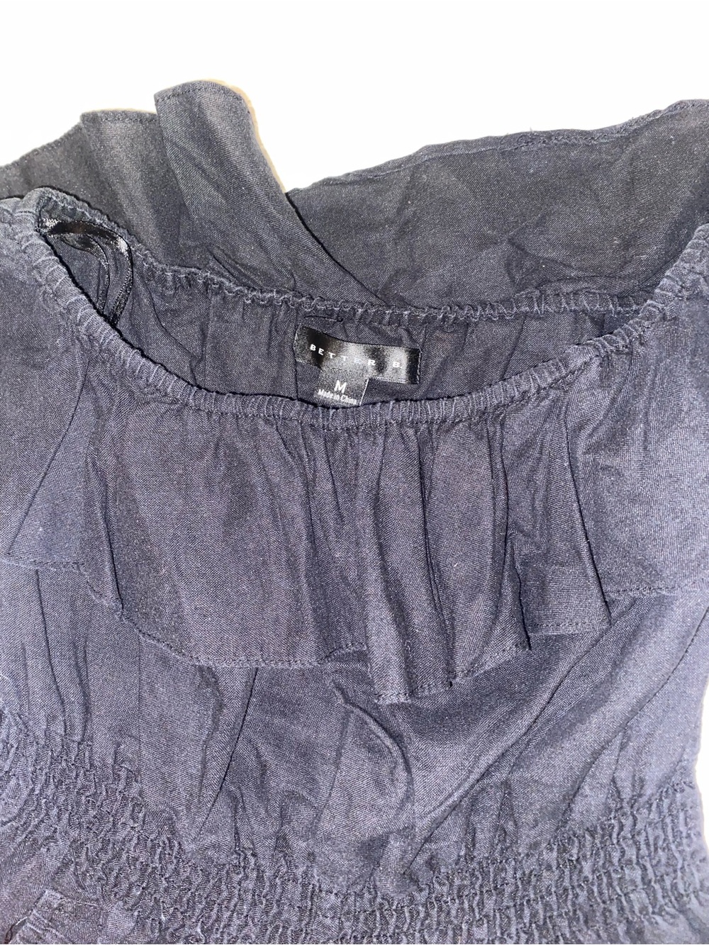 Black Strapless Ruffle Romper - Picture 4 of 6